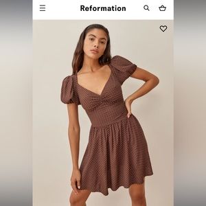 Brown Reformation dress!